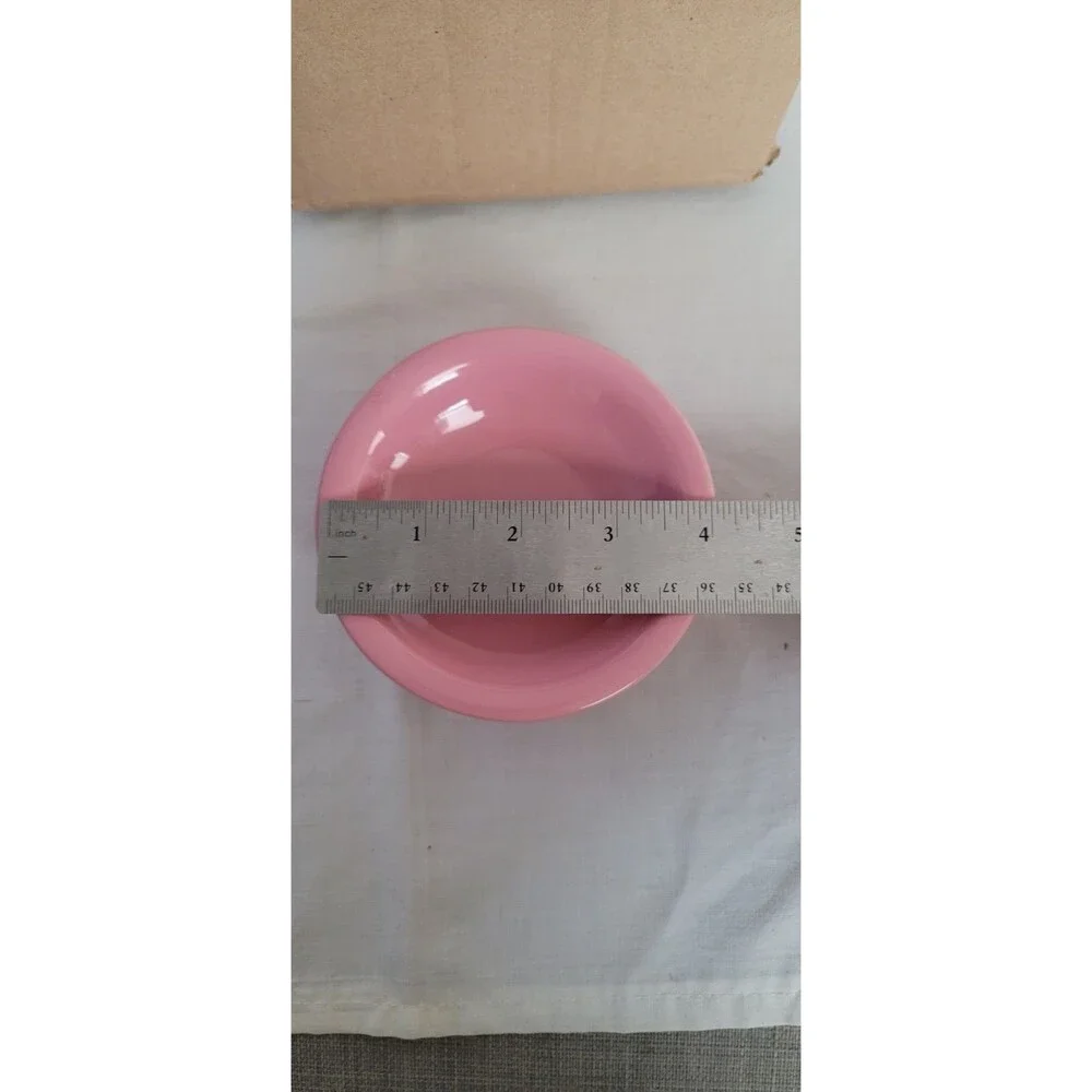 Crate & Barrel Pink Cupcake Pedestal Ramekin Bowls Set of 6 Girlie Summer Spring